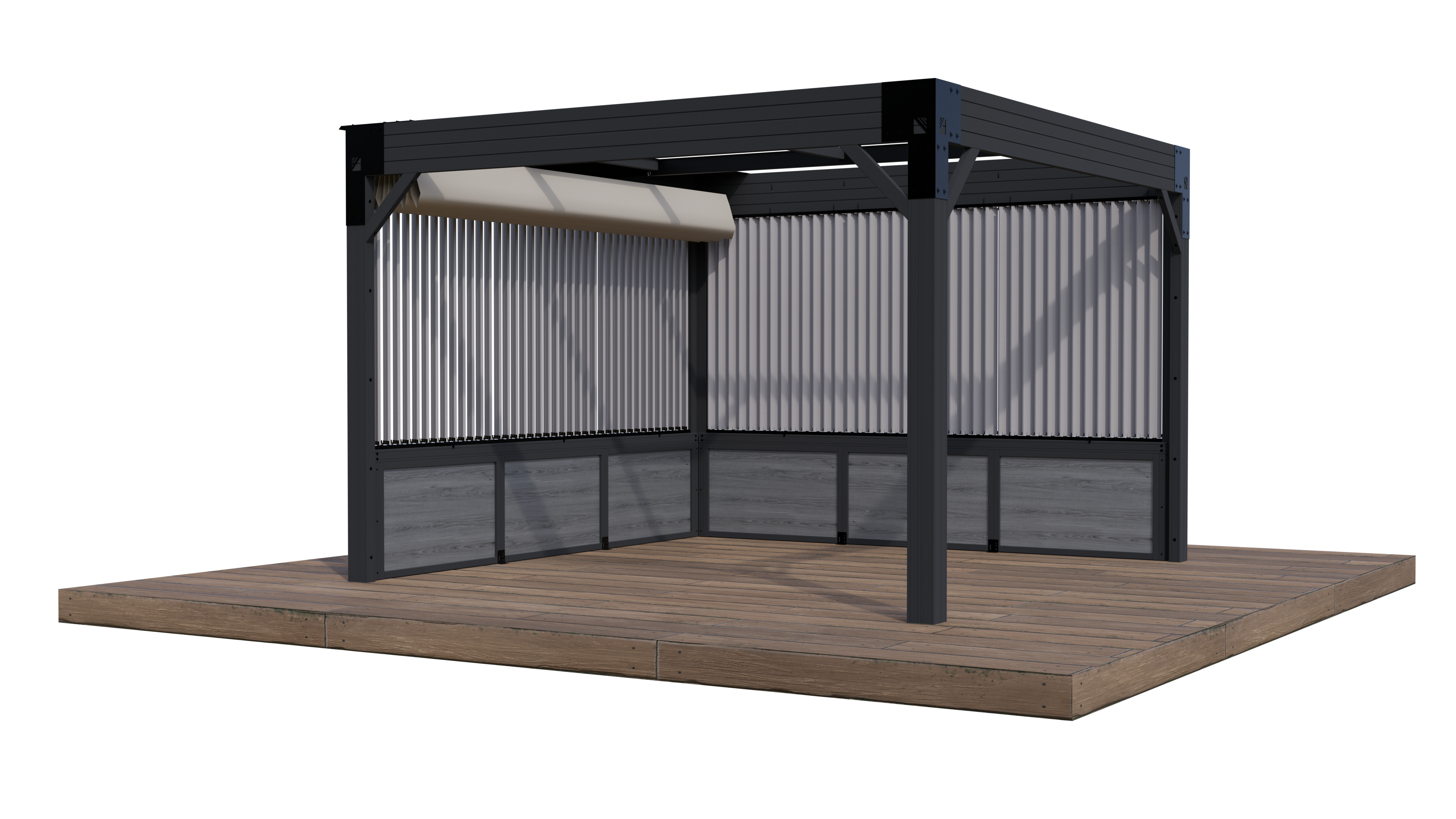 3391 – Mesa 11x11_LouverWalls_MetalBase 3391 - Mesa 11x11_LouverWalls_MetalBase