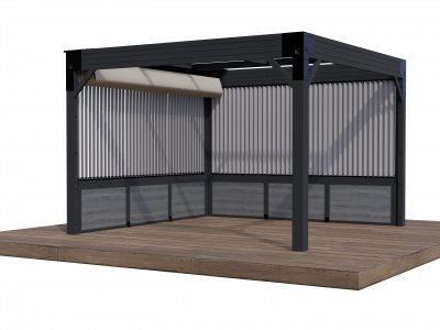 3391 - Mesa 11x11_LouverWalls_MetalBase